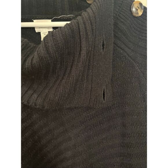 Dress Barn Black Button Mock Neck Sweater sz 3X - Picture 2 of 7